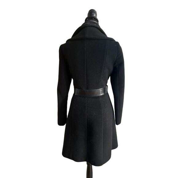 Mackage Wool Cashmere Coat Black Belted Double Breasted Jacket Size S $1195 - Picture 4 of 13